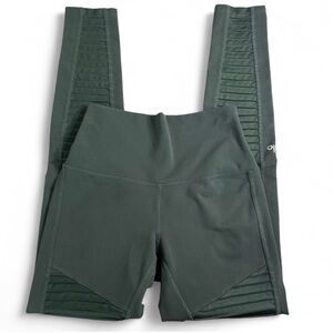 Alo Yoga High Waist Moto Leggings – Size XS – Dark Olive Green